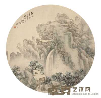 金龙节 乙酉（1885年作） 山水 镜心 直径25cm